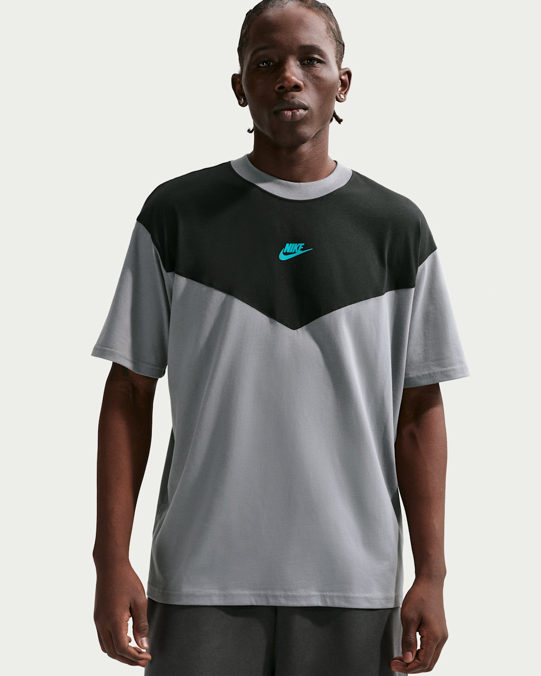 Pánské tričko Nike Sportswear - Cool Grey/Černá/Dusty Cactus