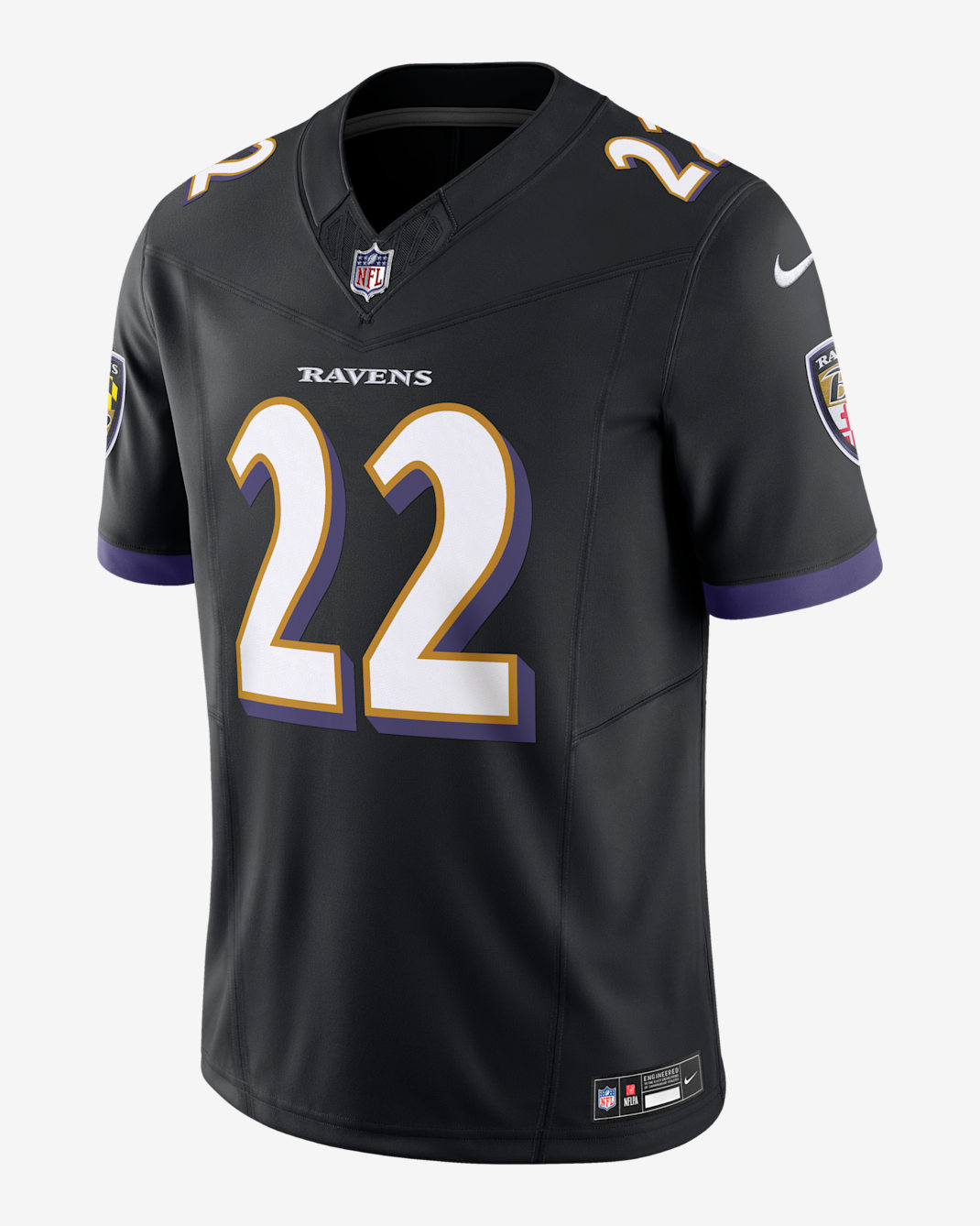 Jersey Nike Dri-FIT de la NFL Limited para hombre Derrick Henry Baltimore Ravens - Negro