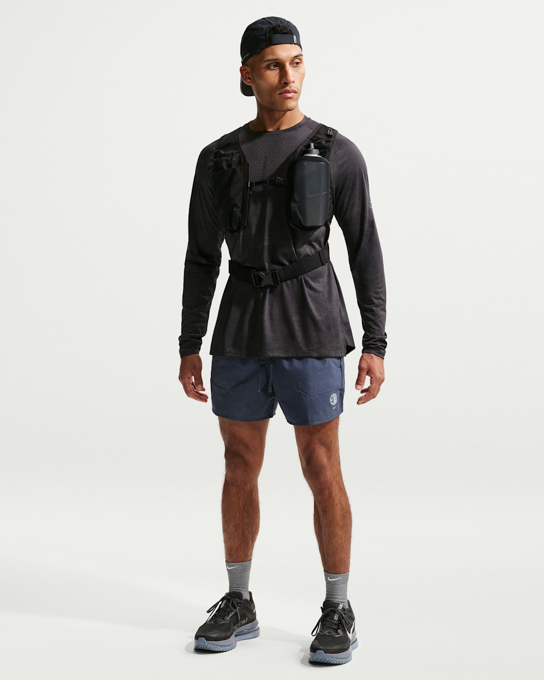 Nike Stride Men's 5" Brief-Lined Running Shorts with Reflective Accents - Thunder Blue