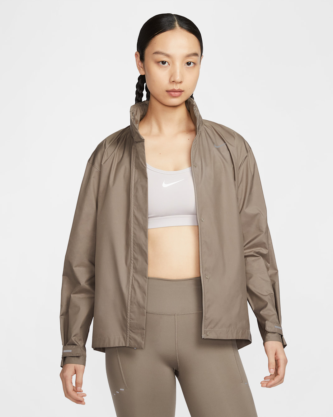 Nike Fast Repel Women's Running Jacket - Mink Brown/Black/Mink Brown