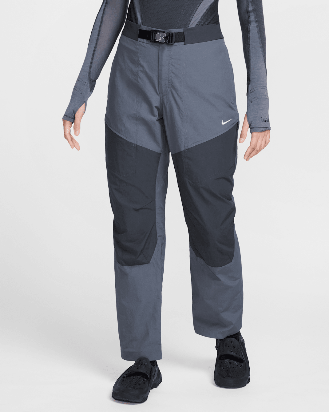ナイキ ISPA ウィメンズ カーゴ パンツ - ダークグレー/アンスラサイト/ブラック