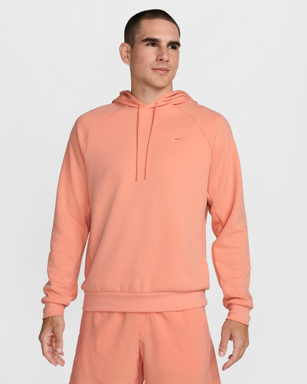 Nike Primary Fleece Men's Dri-FIT UV Pullover Performance Hoodie - Apricot Agate/Apricot Agate