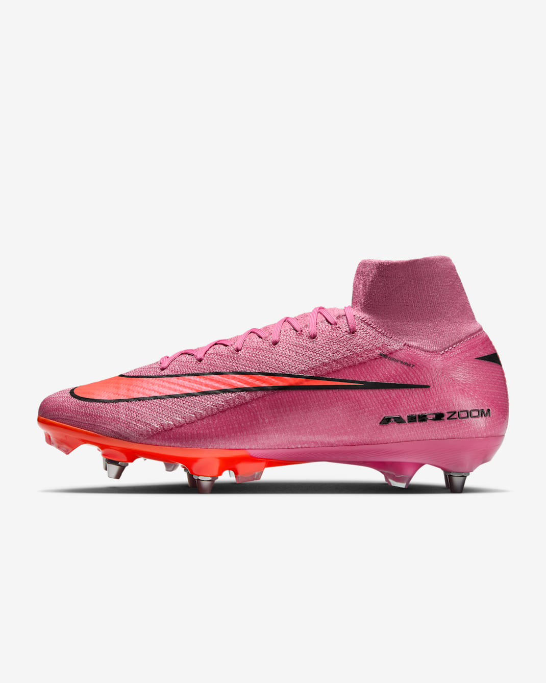 Ποδοσφαιρικά παπούτσια ψηλού προφίλ SG-Pro Nike Mercurial Superfly 10 Elite - Magic Flamingo/Total Crimson/Μαύρο