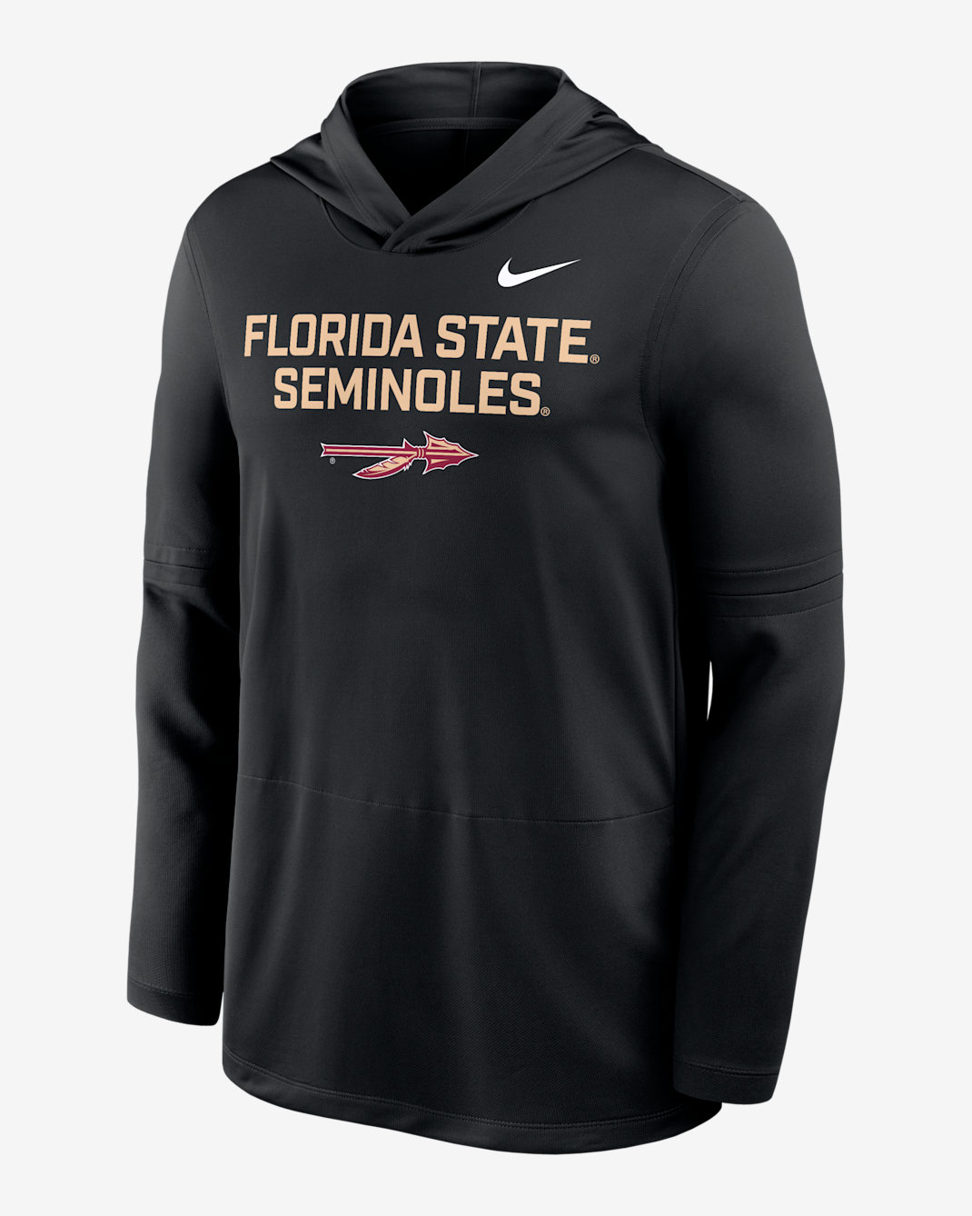 Florida State Sideline Men's Nike Dri-FIT College Long-Sleeve Hooded Top - Black