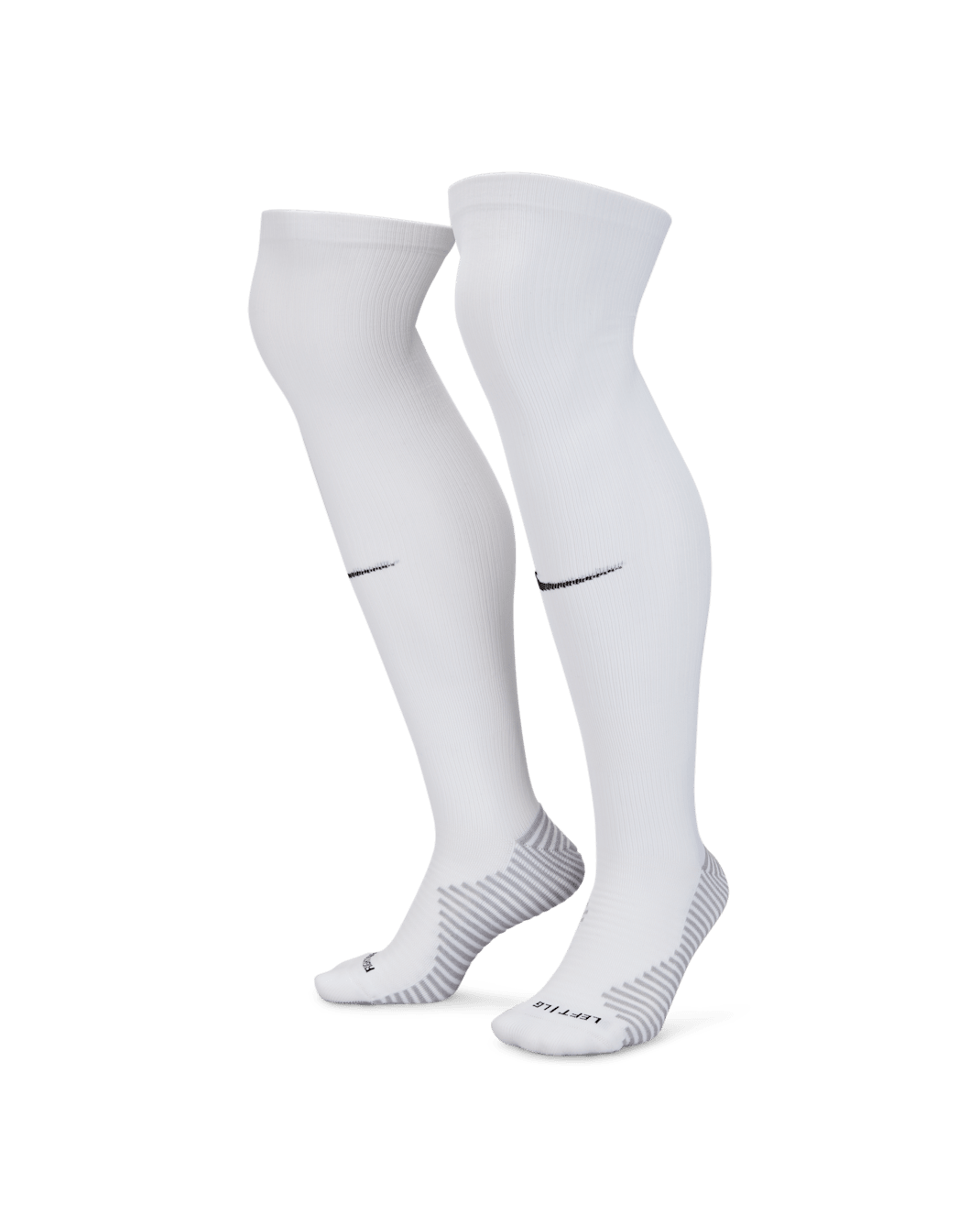 Meias de futebol pelo joelho Nike Dri-FIT Strike - Branco/Preto