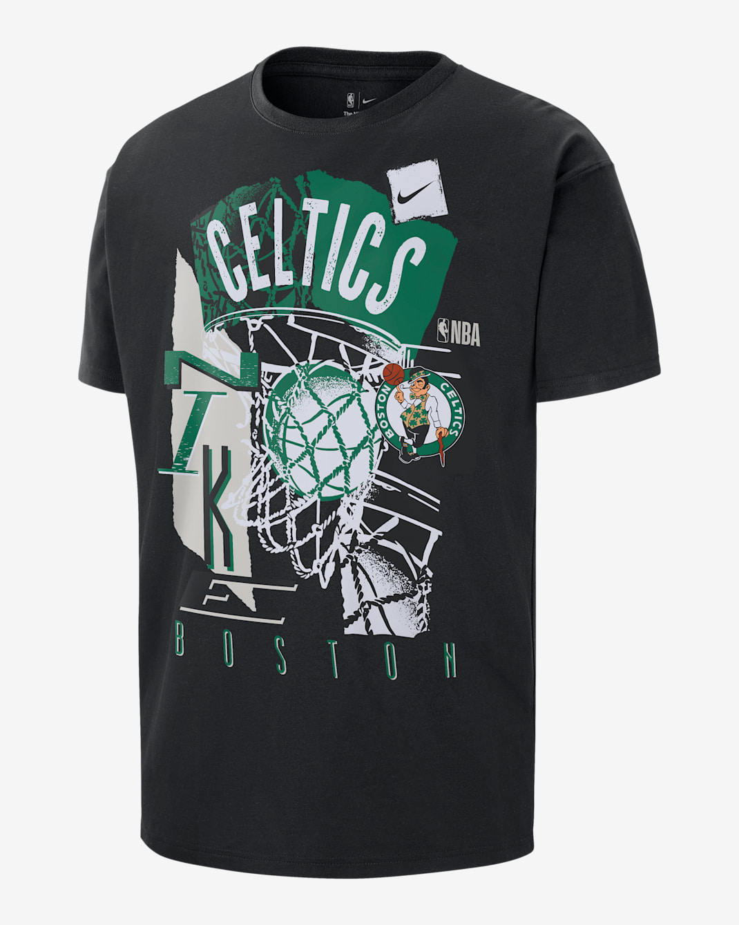Boston Celtics Courtside Nike NBA vintage shirt voor heren - Zwart