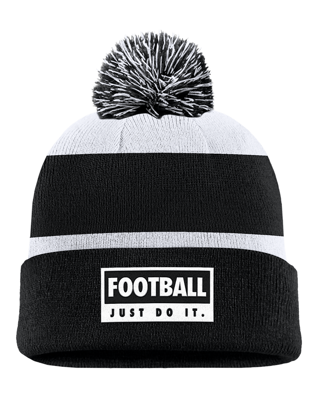 Nike Swoosh Peak Football Beanie - Black