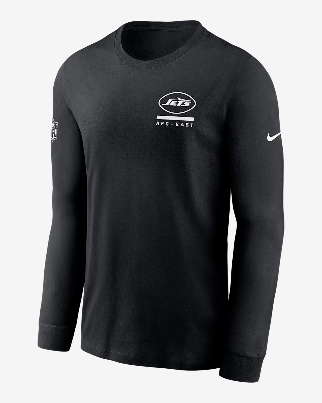 New York Jets Sideline Team Issue Men's Nike Dri-FIT NFL Long-Sleeve T-Shirt - Black