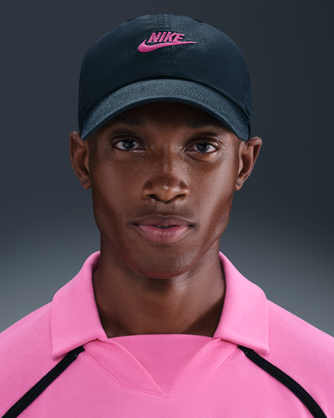 Gorra desestructurada Futura Wash Nike Club - Negro/Rosa paleta