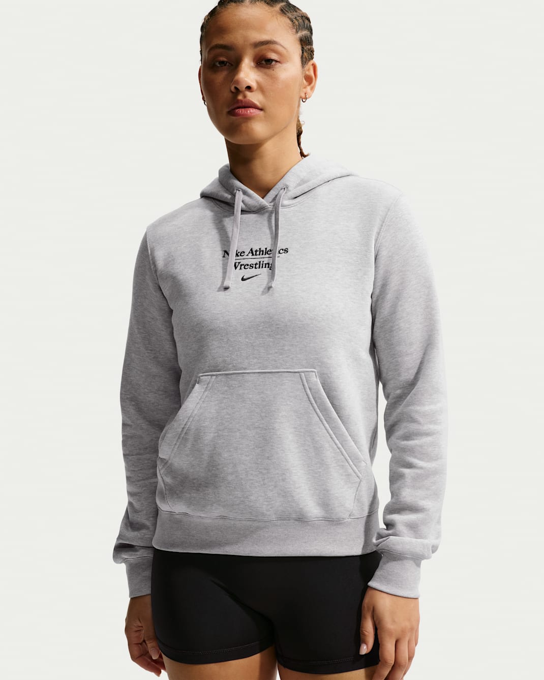 Nike Women's Wrestling Pullover Hoodie - Dark Grey Heather