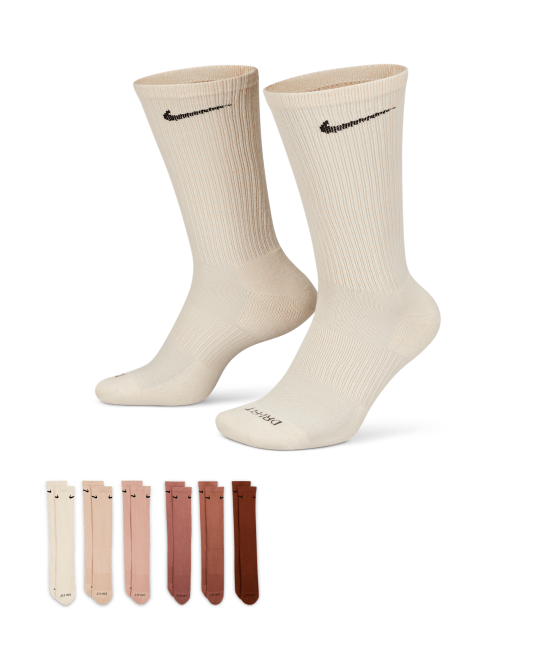 Nike Everyday Plus treningssokker med demping (6 par) - Flerfarget