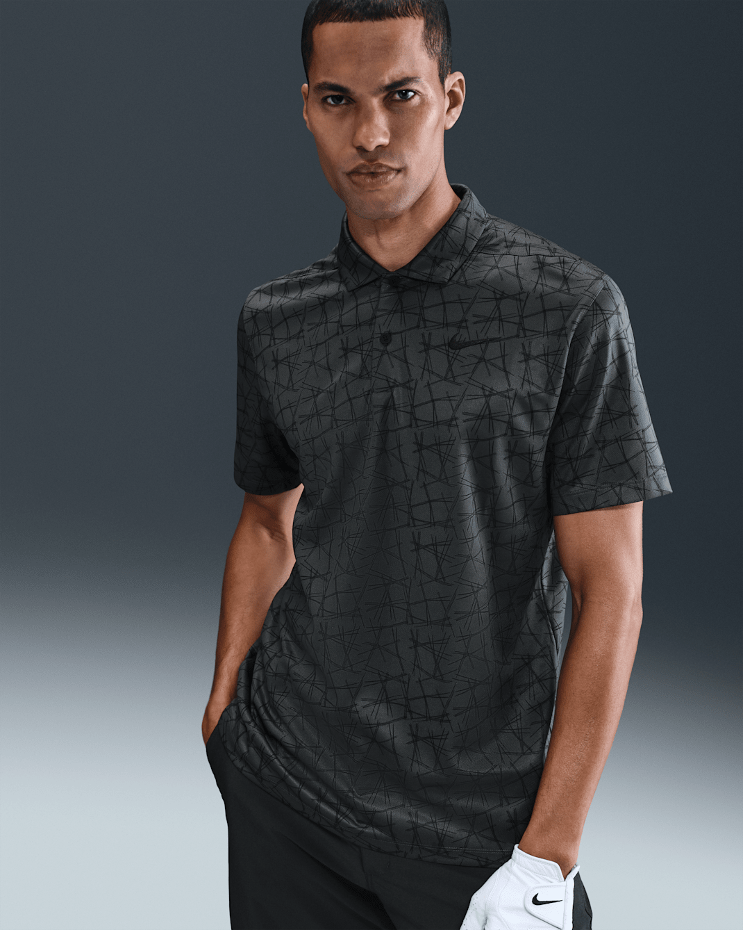 Nike Victory+ Men's Golf Polo - Anthracite/Black/Anthracite/Black