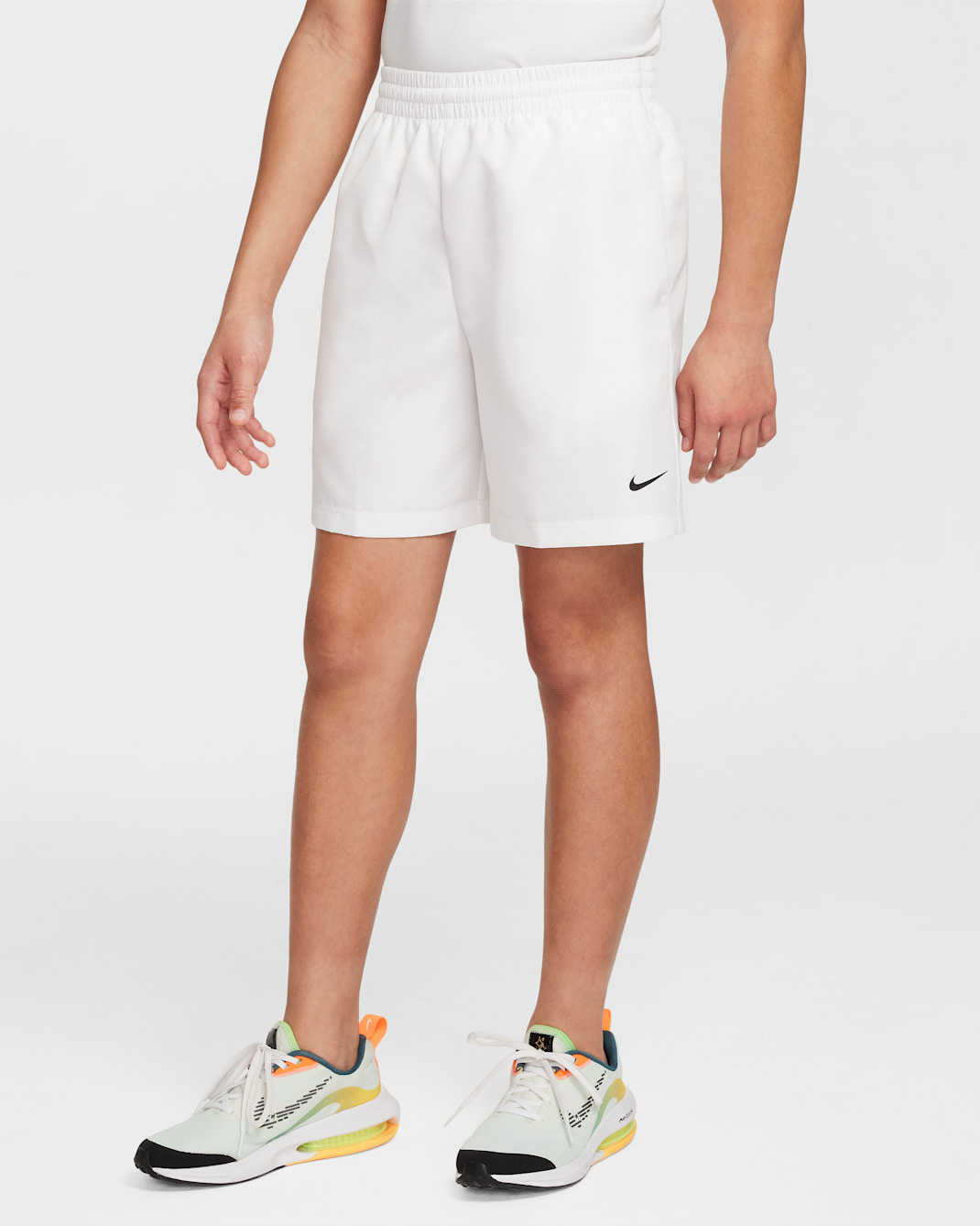 Nike Multi Older Kids' Dri-FIT Training Shorts - White/White/Black