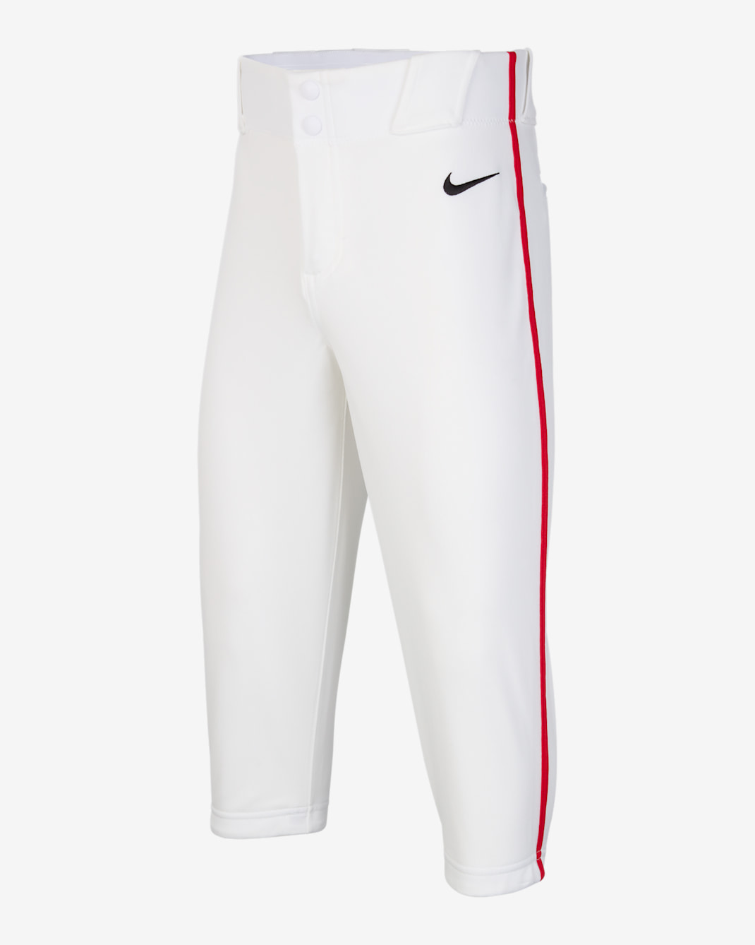 Pants de béisbol entubados de cintura alta para niños talla grande Nike Vapor Select 2 - Blanco/Rojo universitario/Negro