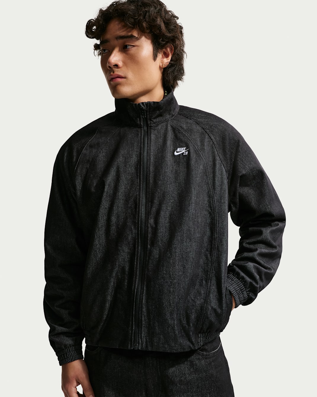 나이키 SB 데님 풀집 트랙 재킷 - 블랙