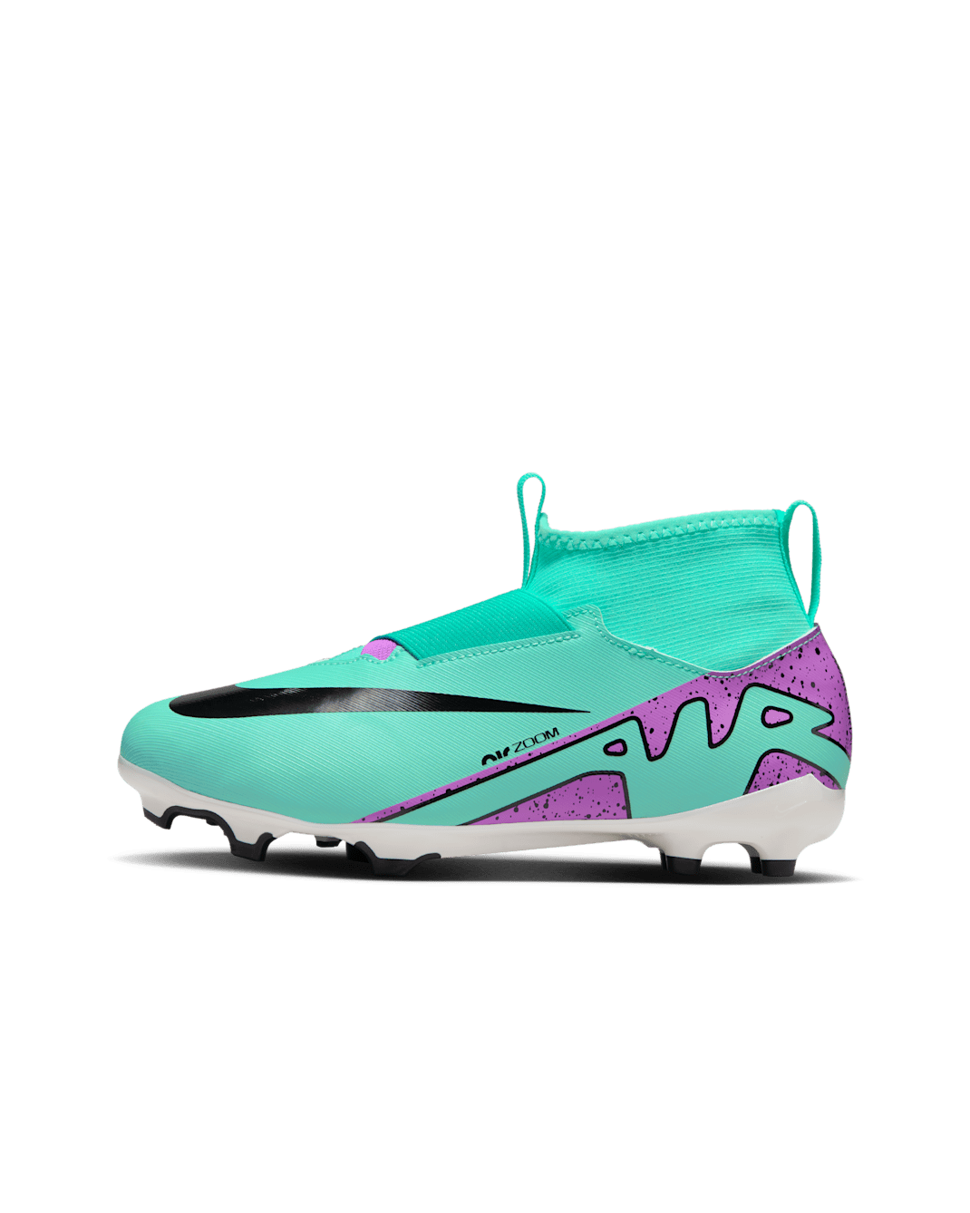 Nike Jr. Mercurial Superfly 9 Academy Younger/Older Kids' Multi-Ground High-Top Football Boot - Hyper Turquoise/Black/White/Fuchsia Dream