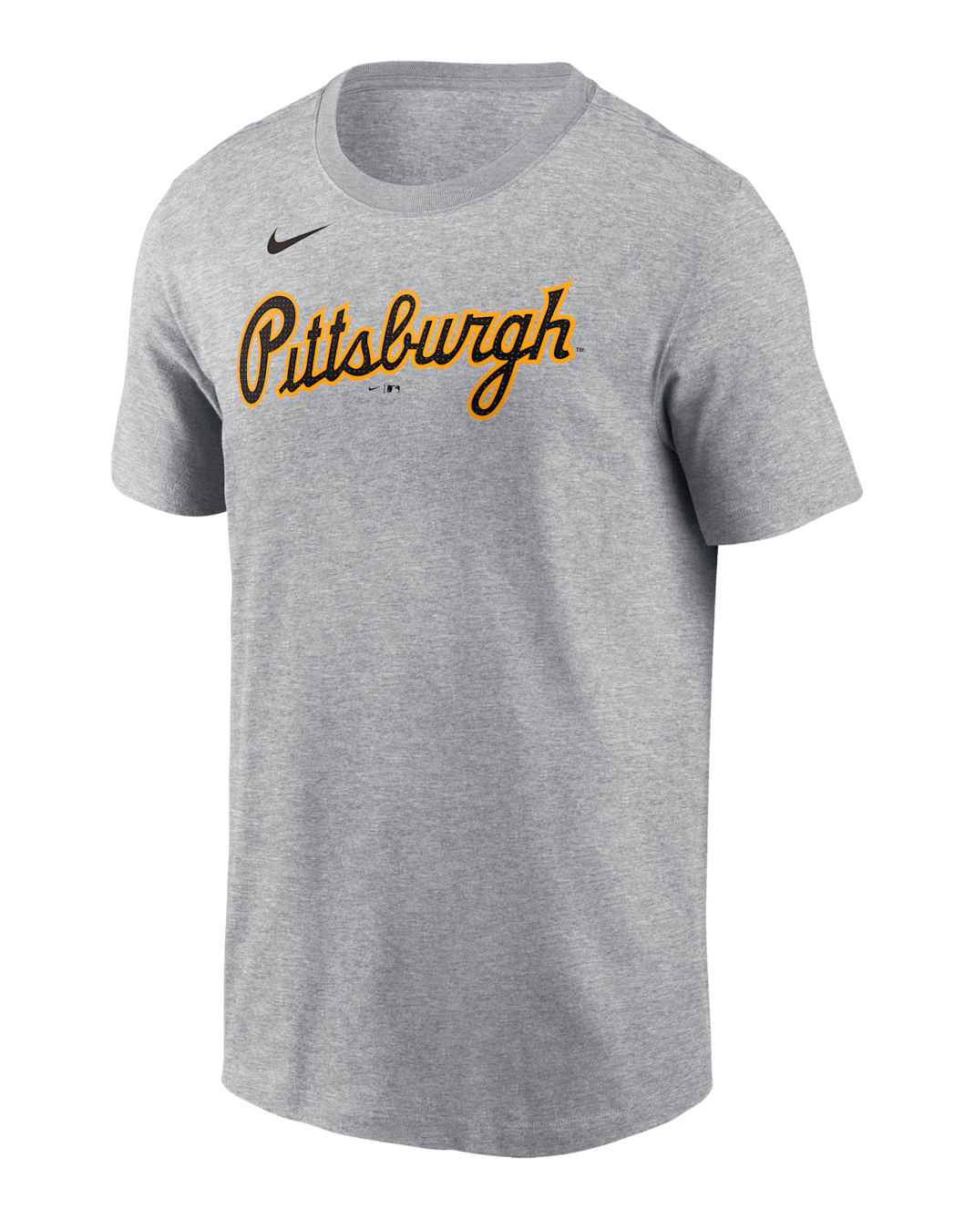 Playera Nike de la MLB para hombre Paul Skenes Pittsburgh Pirates Fuse - Gris jaspeado
