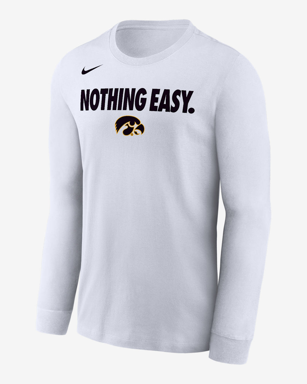 Iowa Men's Nike College Long-Sleeve T-Shirt - White