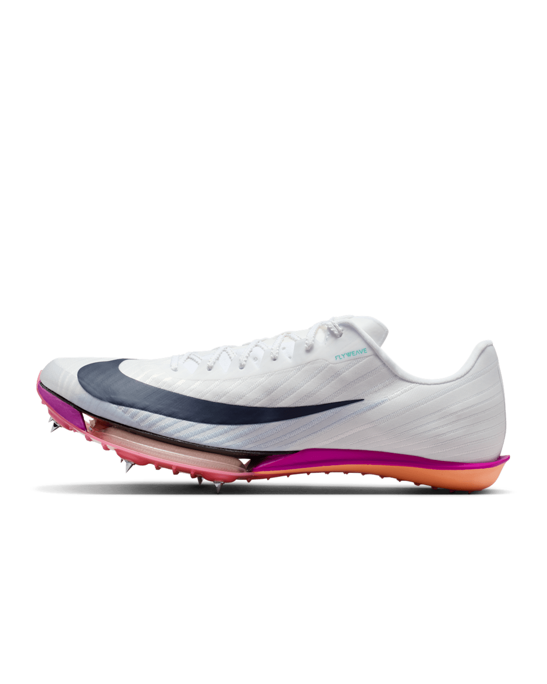 Nike Maxfly 2 Track & Field Sprinting Spikes - White/Bright Crimson/Hyper Turquoise/Obsidian