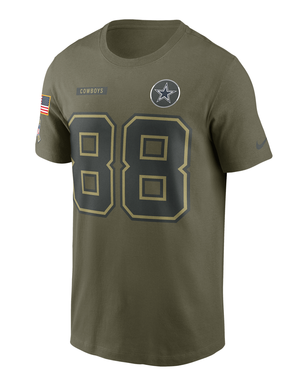 CeeDee Lamb Dallas Cowboys Salute To Service Men’s Nike NFL T-Shirt - Olive