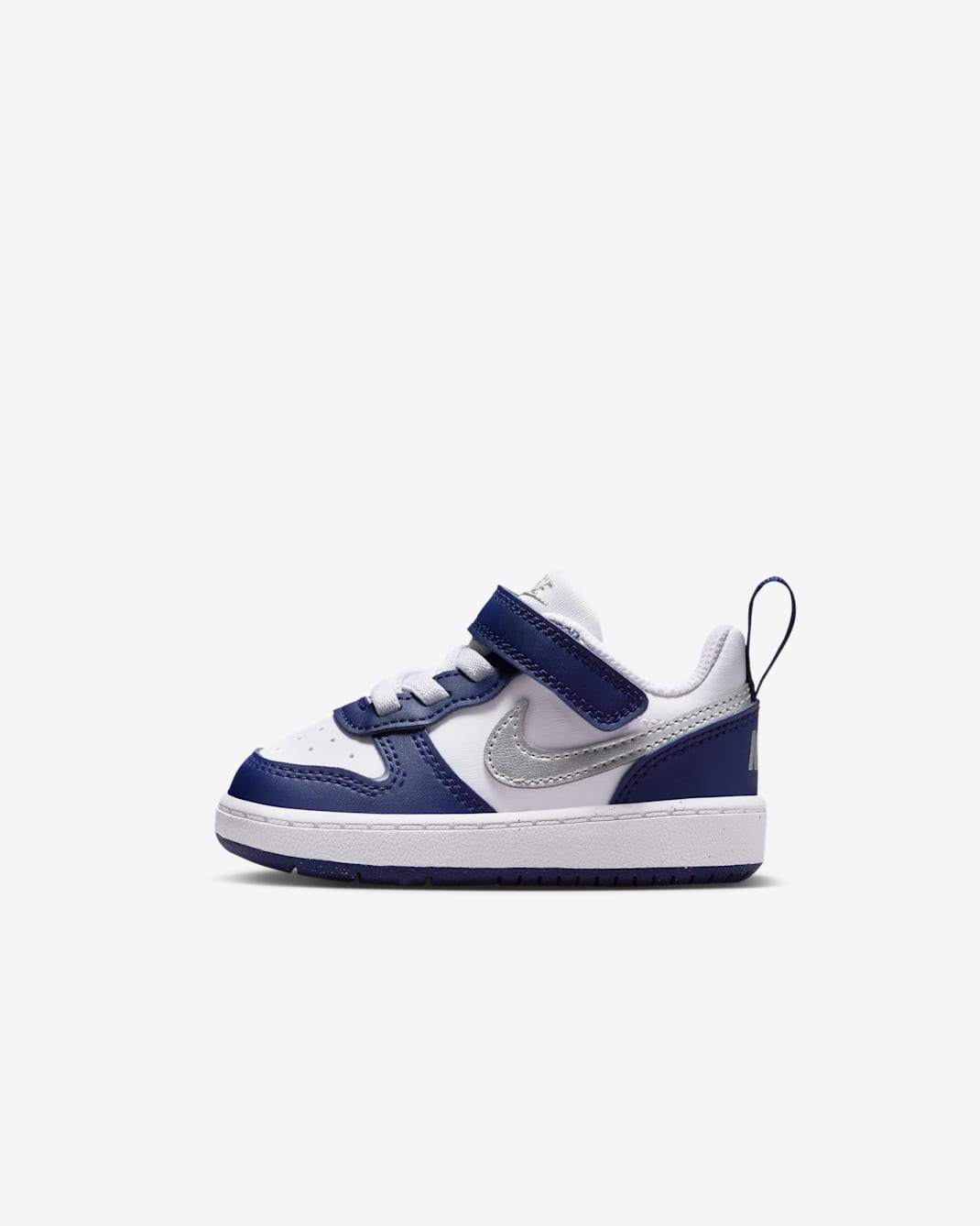 Nike Court Borough Low Recraft Baby/Toddler Shoes - White/Deep Night/Midnight Navy/Metallic Silver