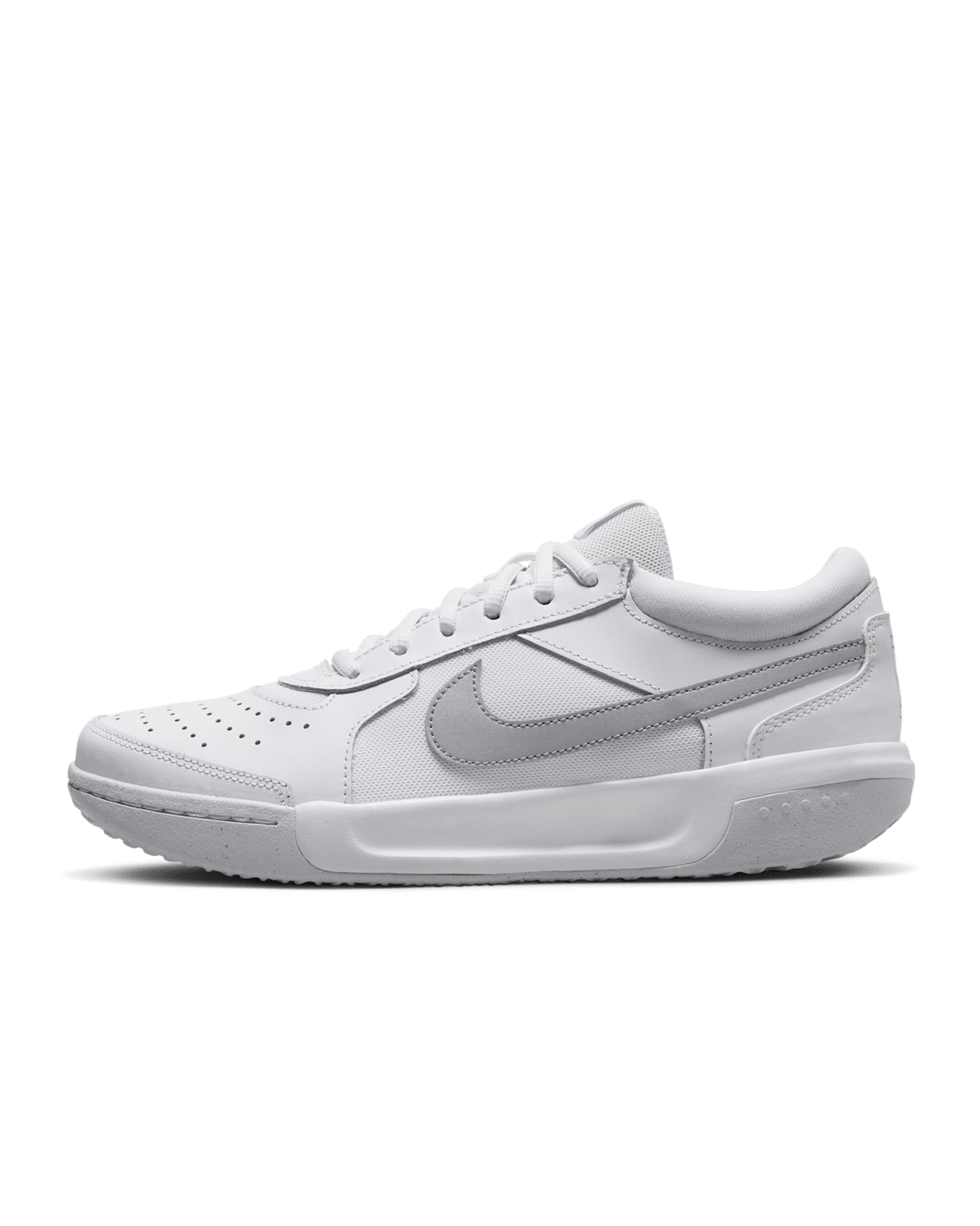 NikeCourt Air Zoom Lite 3 Women's Tennis Shoes - White/Metallic Silver