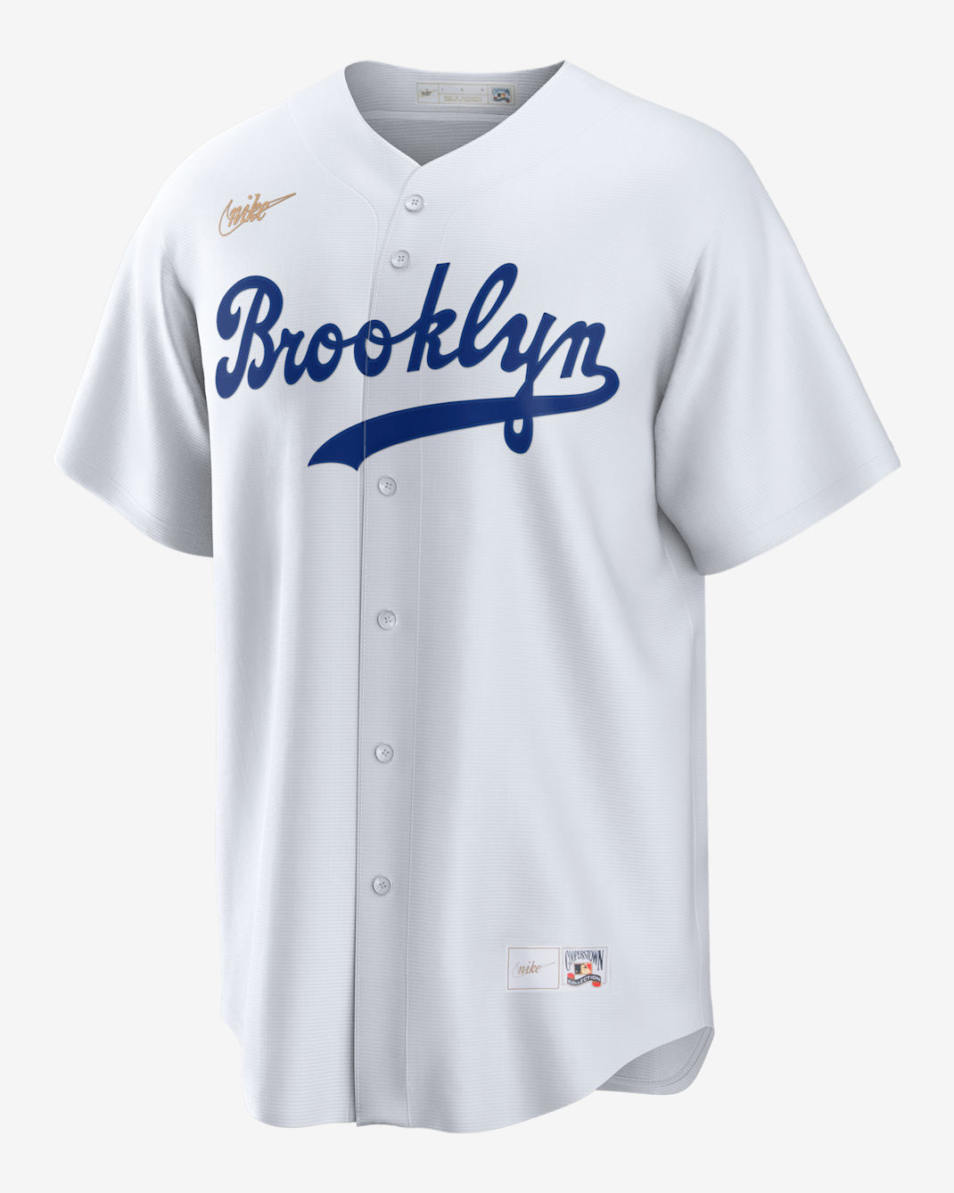 Camiseta de béisbol Cooperstown para hombre MLB Los Angeles Dodgers (Jackie Robinson) - Blanco