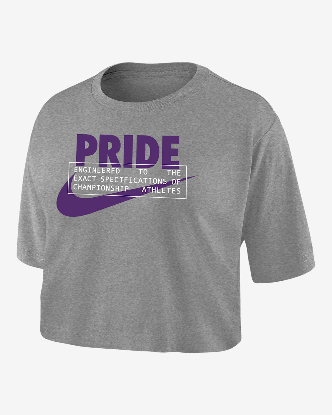 Orlando Pride Women's Nike Dri-FIT Soccer Cropped T-Shirt - Dark Grey Heather