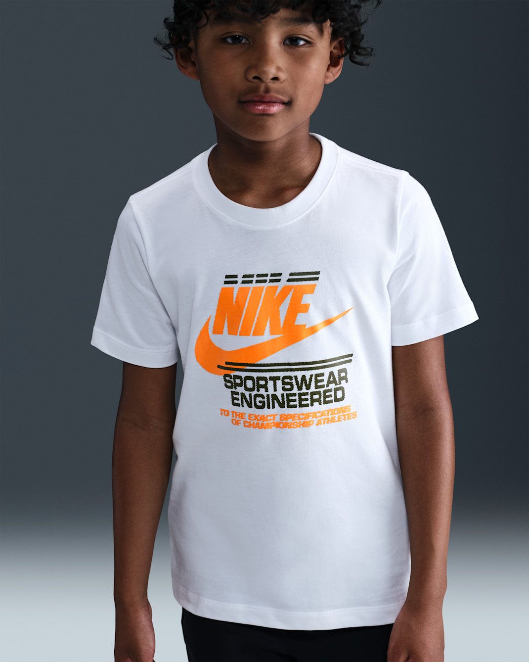 Playera para niños talla grande Nike Sportswear - Blanco