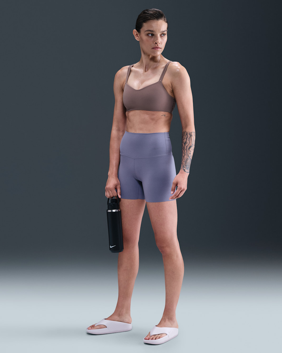 Nike Zenvy Women's High-Waisted 5" Biker Shorts - World Indigo/Black