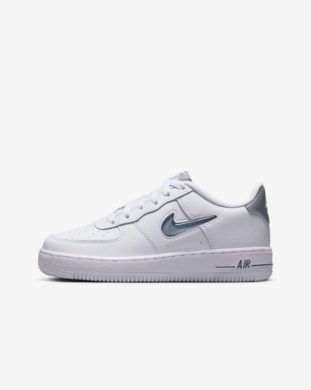 รองเท้าเด็กโต Nike Air Force 1 - ขาว/Smoke Grey