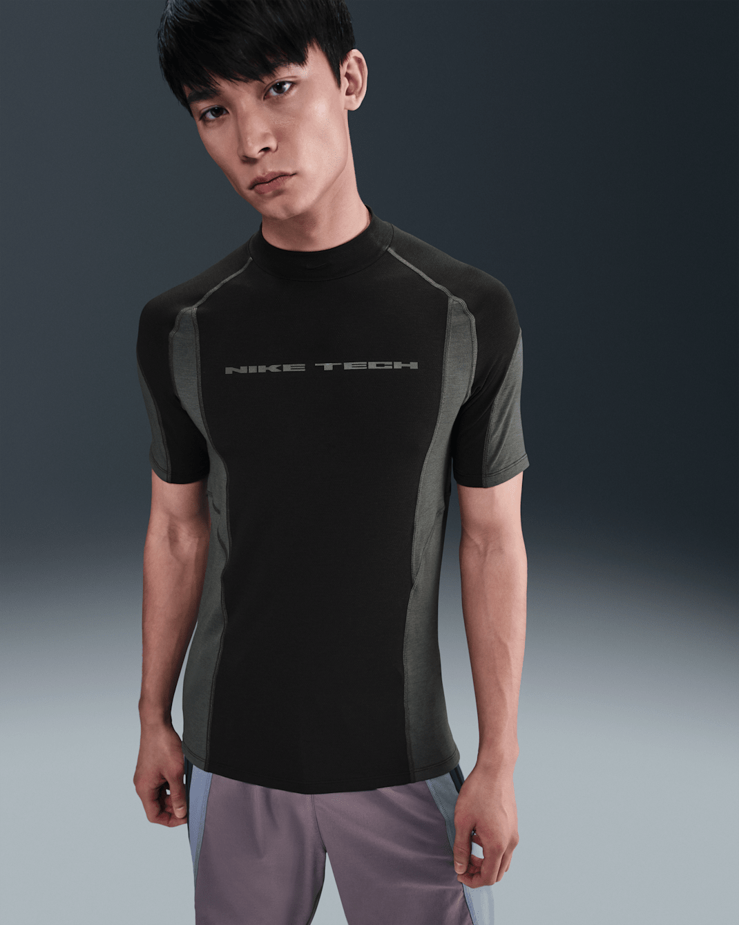 Nike Tech Men's Dri-FIT Short-Sleeve Base Layer - Black/Anthracite/Anthracite/Black