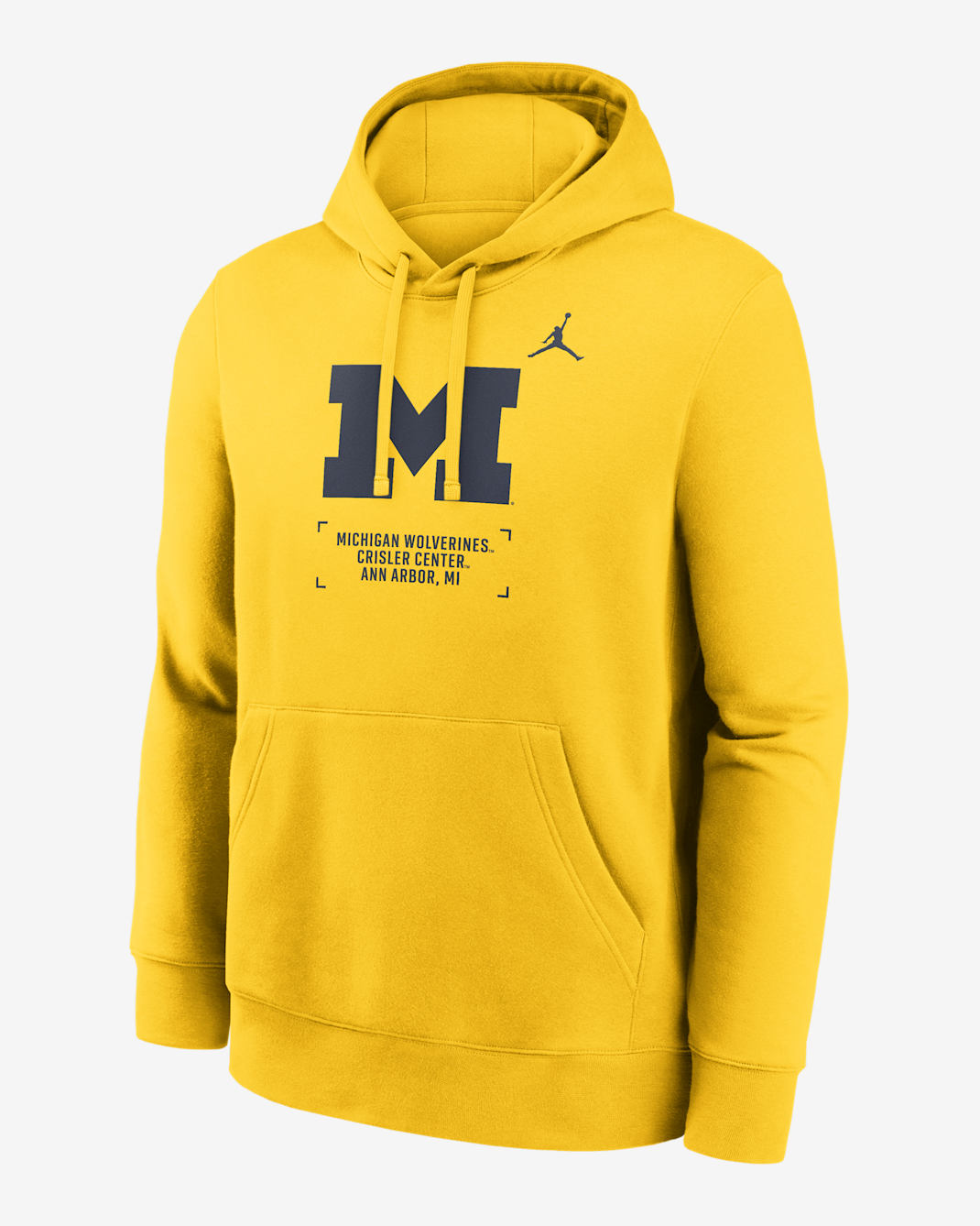 Michigan Club Basketball 2-Hit Men's Nike College Pullover Hoodie - Maize