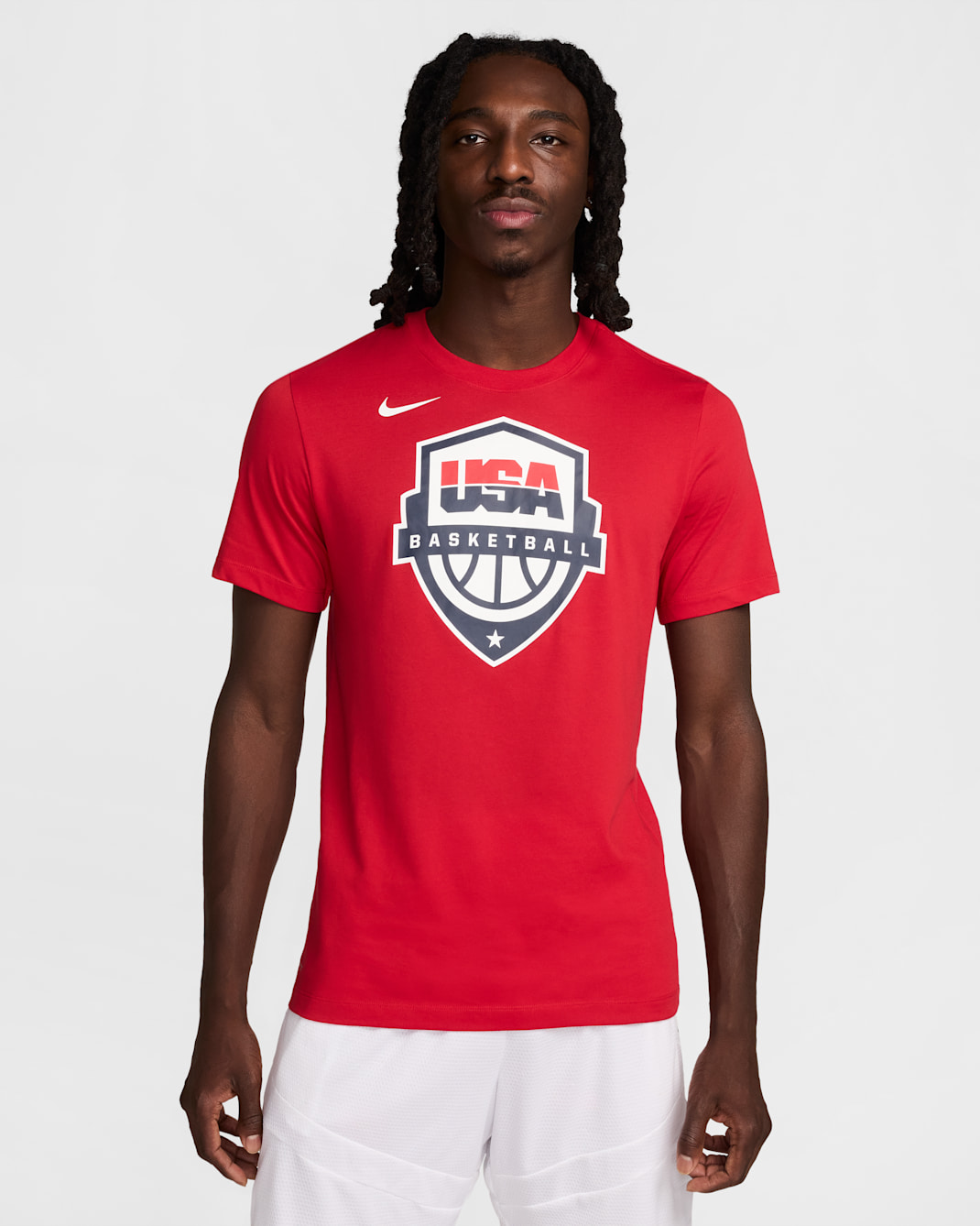 USAB Men's Nike Dri-FIT Basketball T-Shirt - Sport Red/Sport Red/White