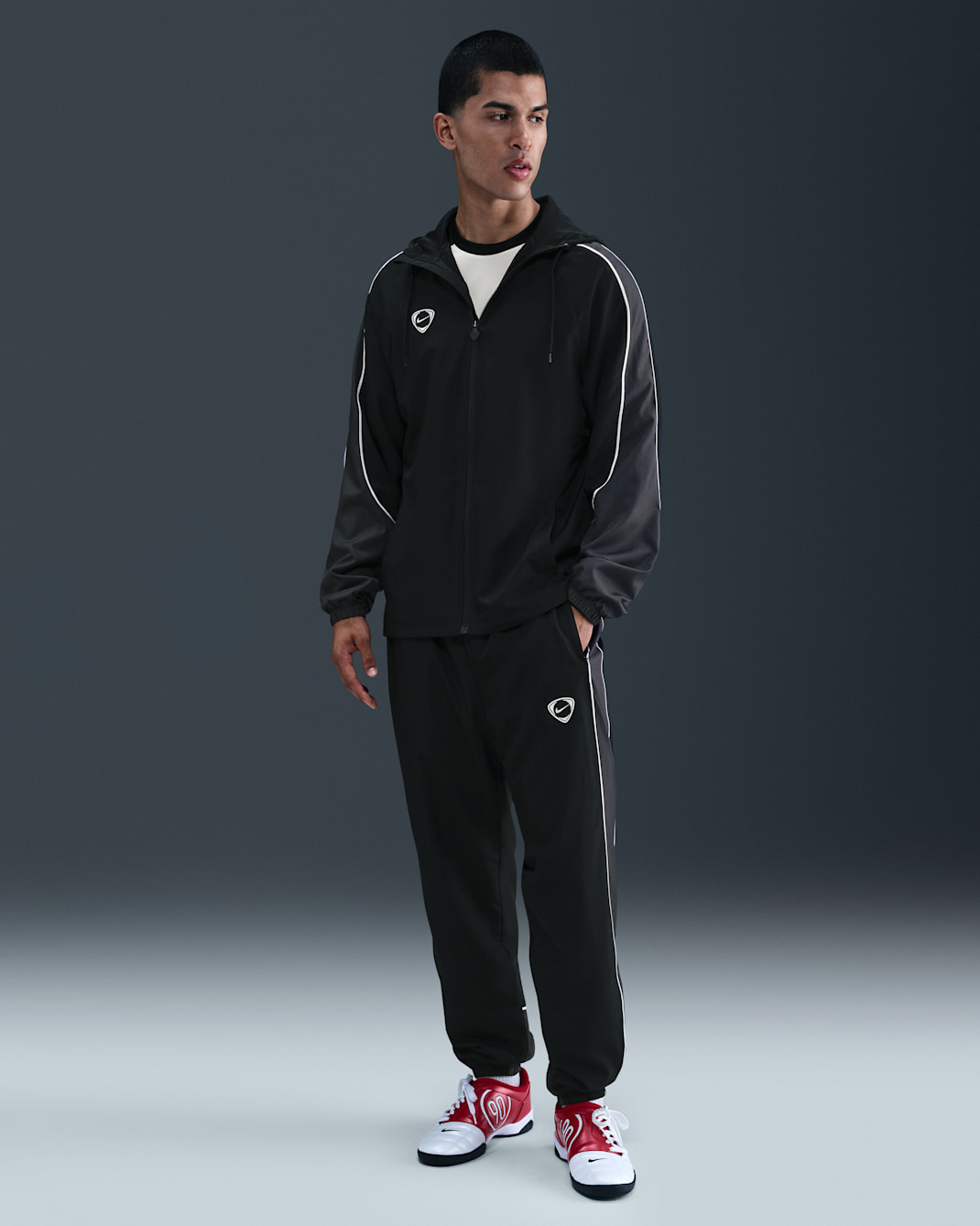 Nike Academy+ Men's Repel Football Woven Pants - Black/Anthracite/White/White