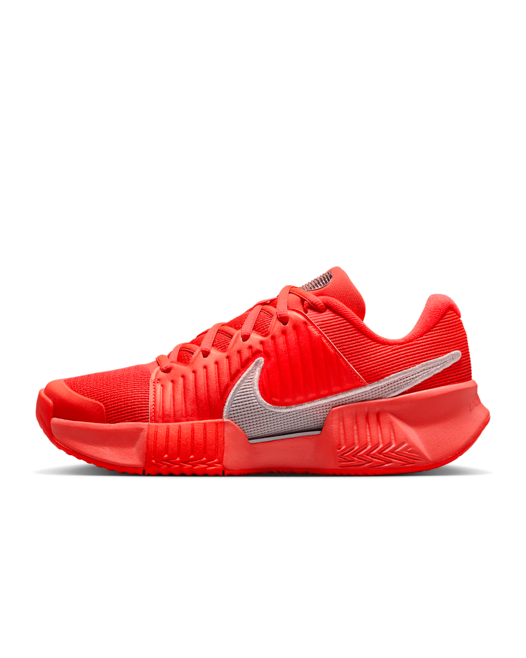 Nike GP Challenge Pro PR Women's Clay Court Tennis Shoes - Bright Crimson/Metallic Silver