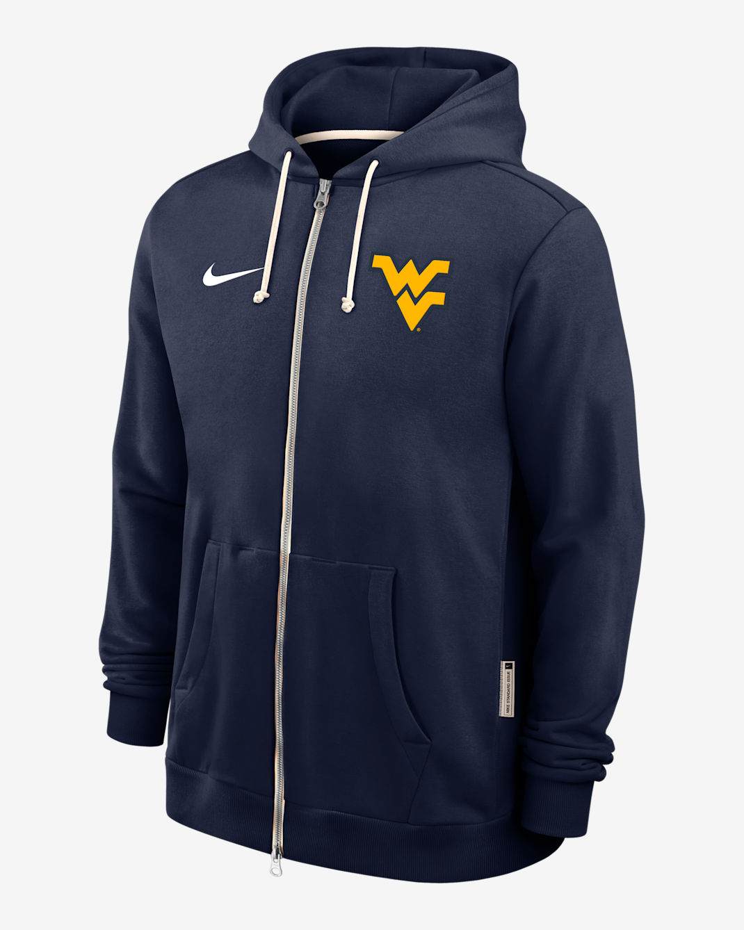 West Virginia Sideline Men's Nike Dri-FIT College Full-Zip Hoodie - Navy