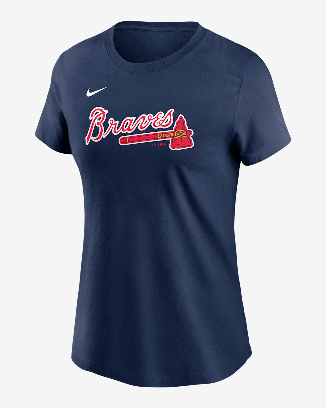 Ronald Acuña Jr. Atlanta Braves Fuse Women's Nike MLB T-Shirt - Navy
