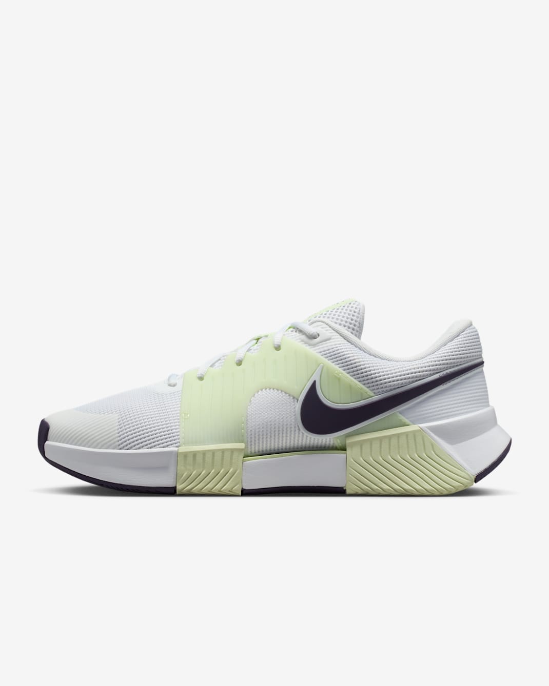 Nike GP Challenge 1.5 Men's Hard Court Tennis Shoes - White/Volt Tint/Dark Raisin