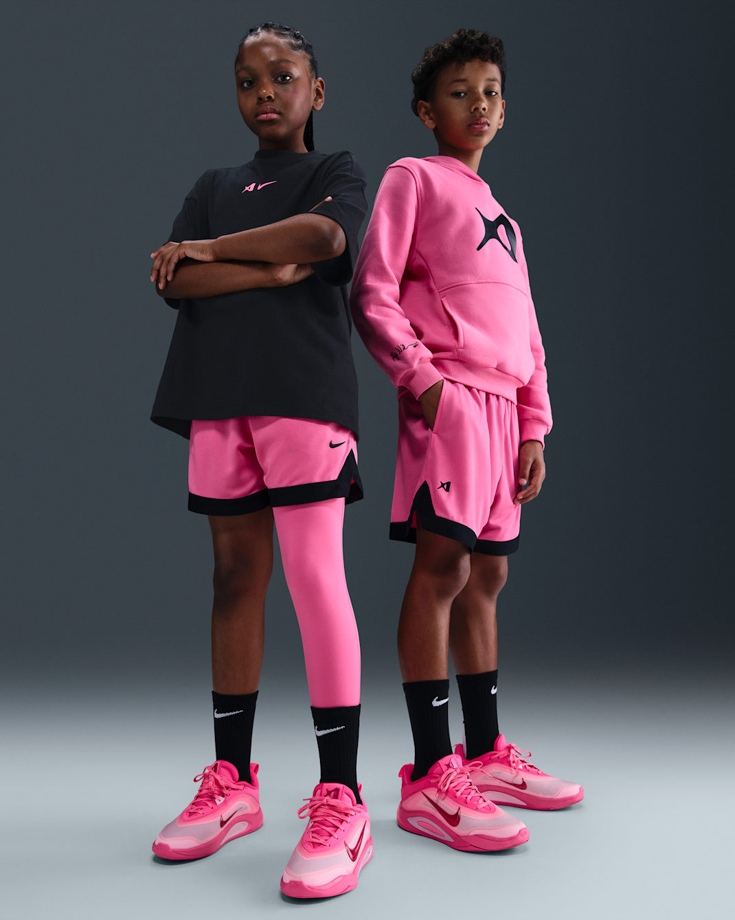 A'ja Wilson Older Kids' Dri-FIT Basketball Shorts - Pinksicle/Black