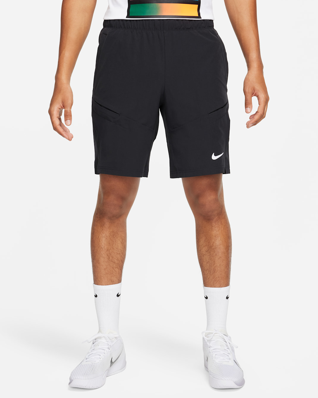 NikeCourt Advantage Men's 9" Tennis Shorts - Black/Black/White