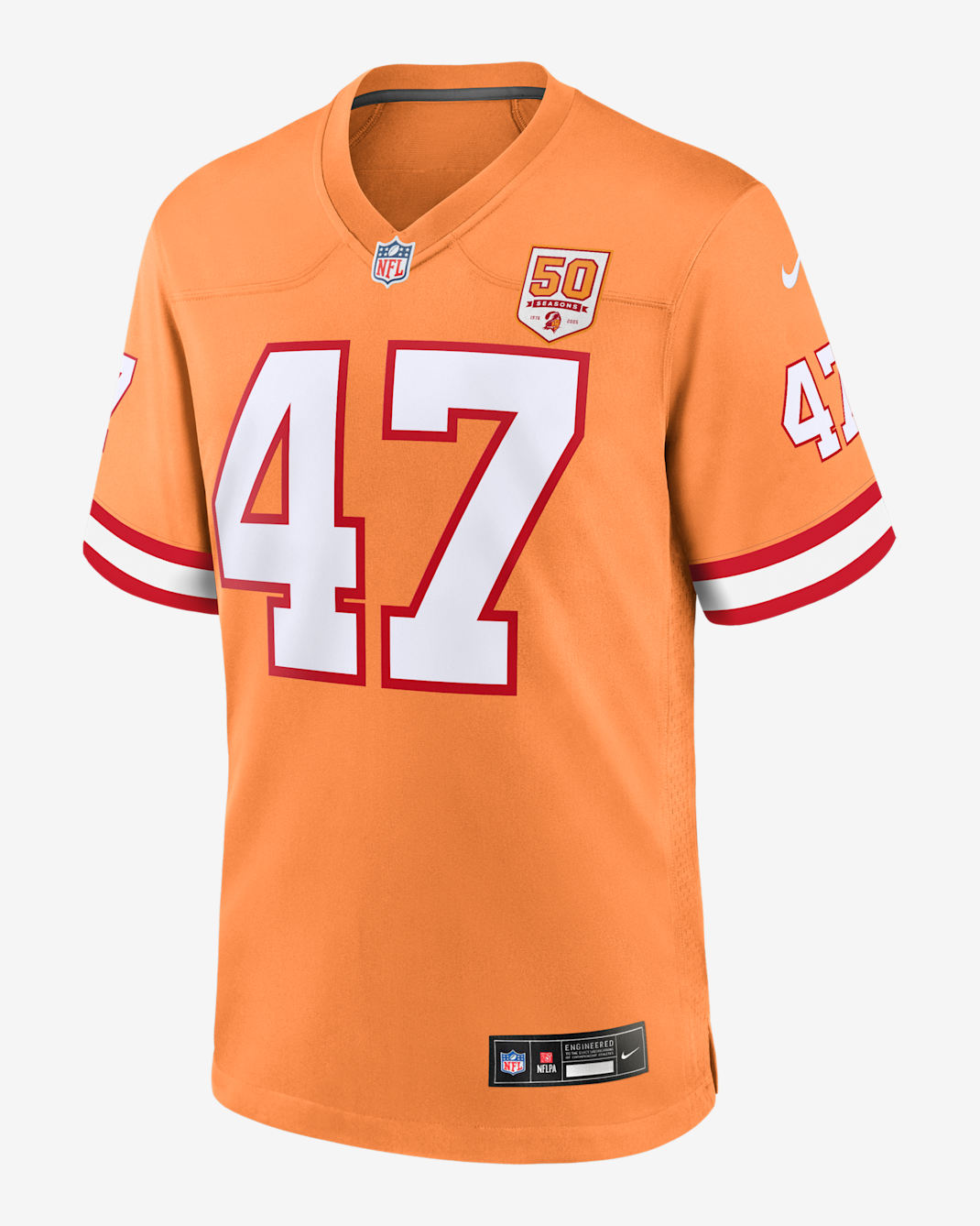 John Lynch Tampa Bay Buccaneers 50th Anniversary Men's Nike NFL Game Jersey - Orange