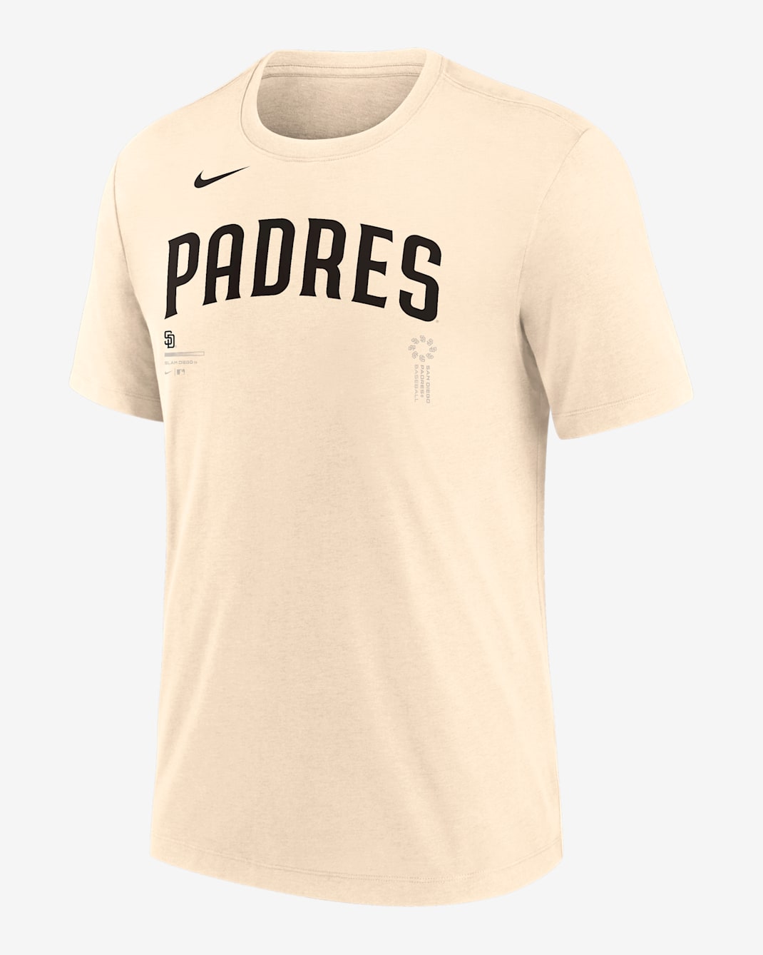 San Diego Padres Wordmark Men's Nike MLB T-Shirt - Natural