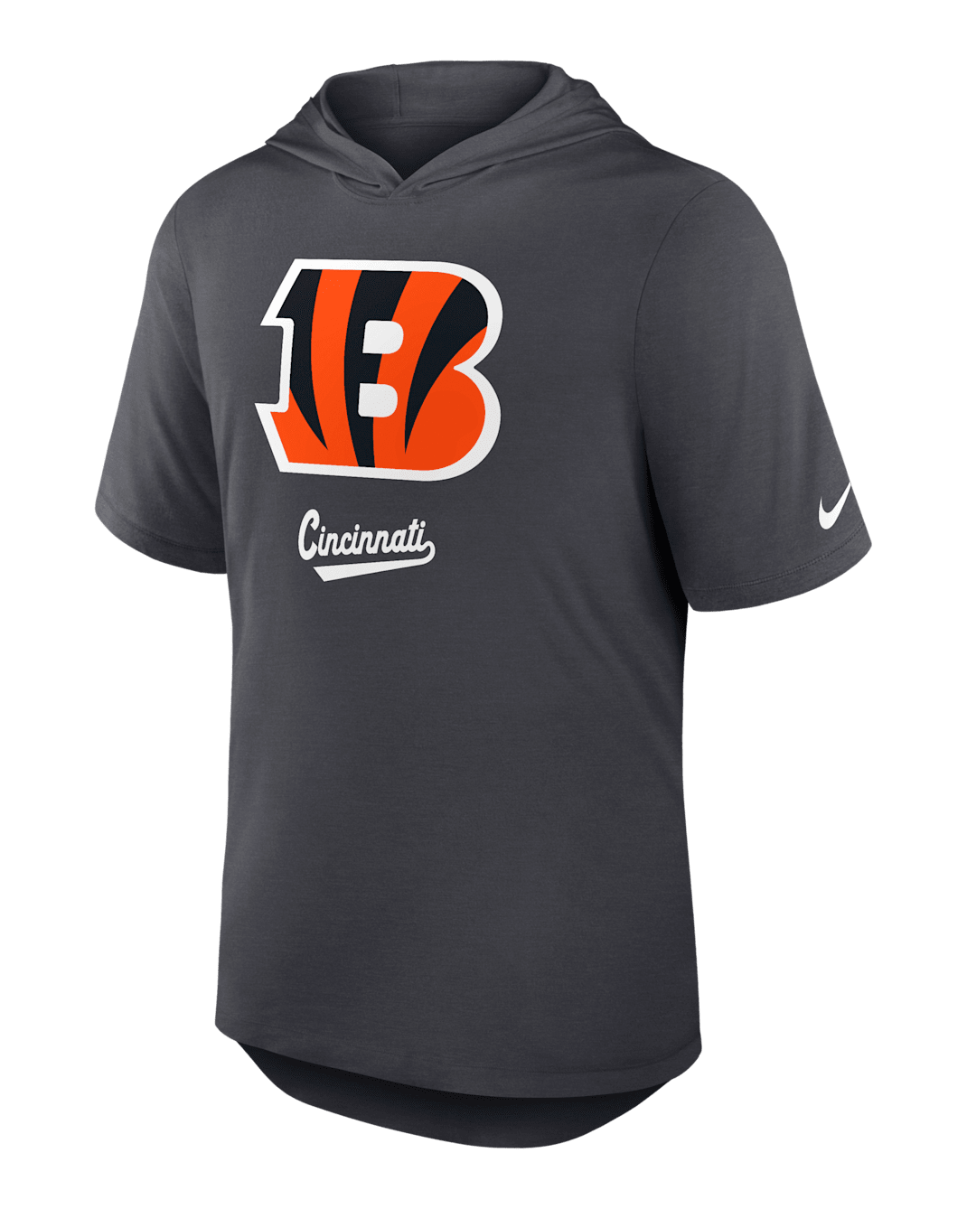 Cincinnati Bengals Men's Nike Dri-FIT NFL Hooded T-Shirt - Anthracite