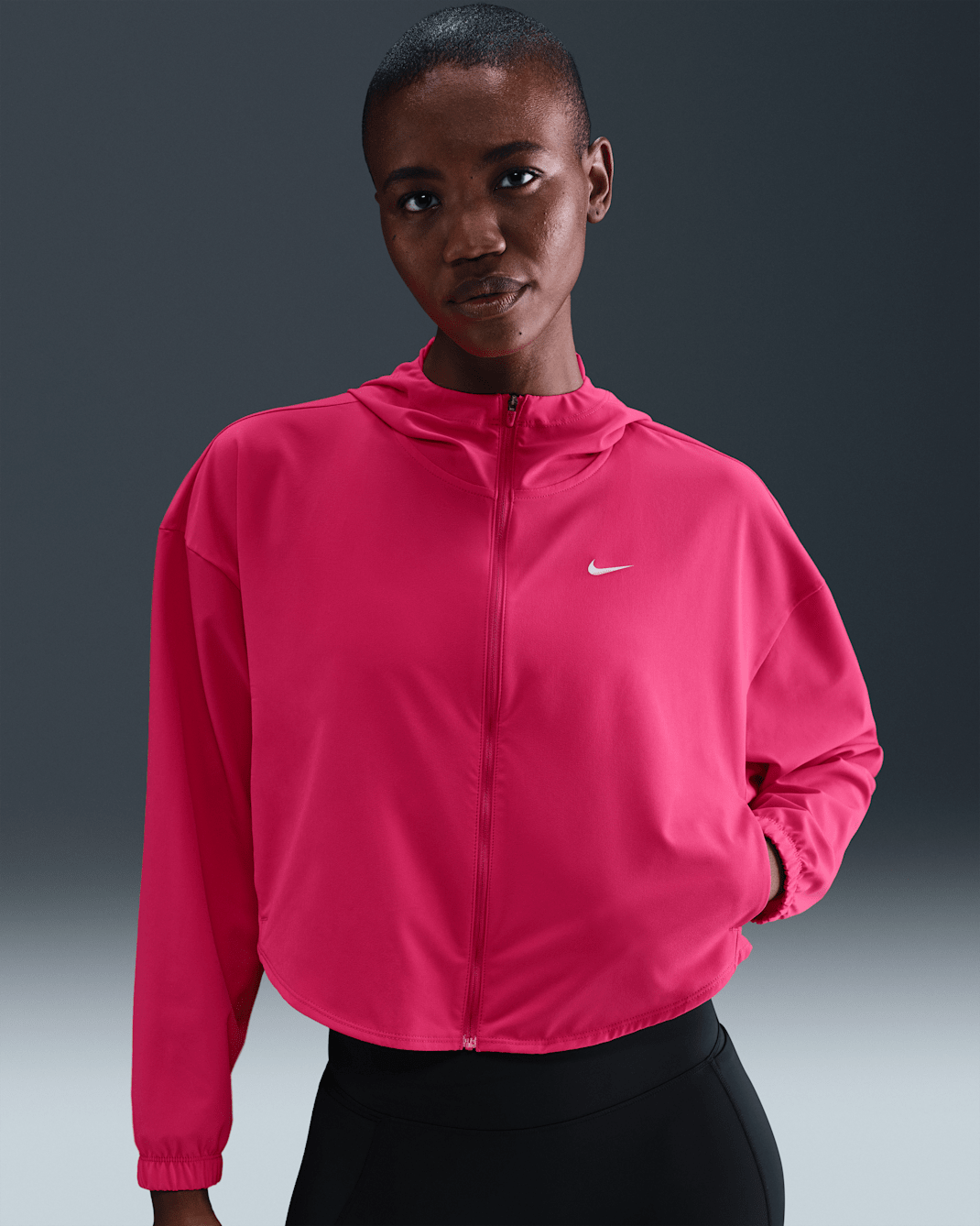 Nike One Women's Repel Oversized Hooded Woven Jacket - Rush Pink/White