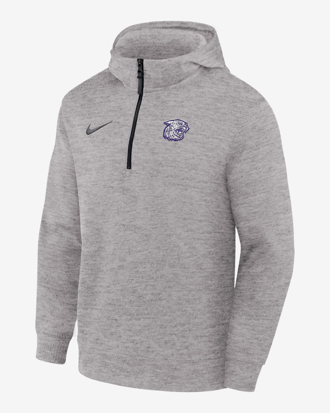 Kansas State Wildcats Nike NCAA Men's Basketball Coaches' Pullover Hoodie - Medium Grey