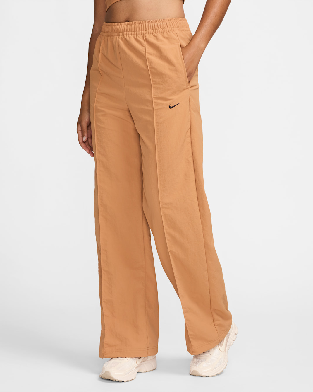 Nike Sportswear Everything Wovens Women's Mid-Rise Open-Hem Pants - Flax/Black