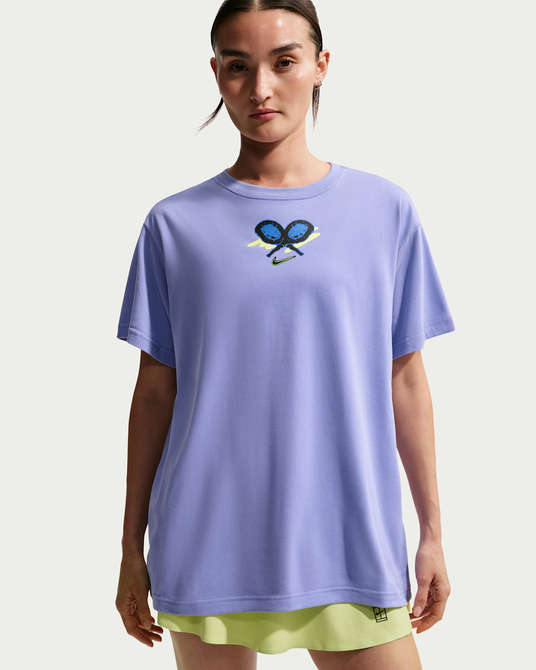 Nike Slam Women's Dri-FIT Tennis T-Shirt - Light Thistle