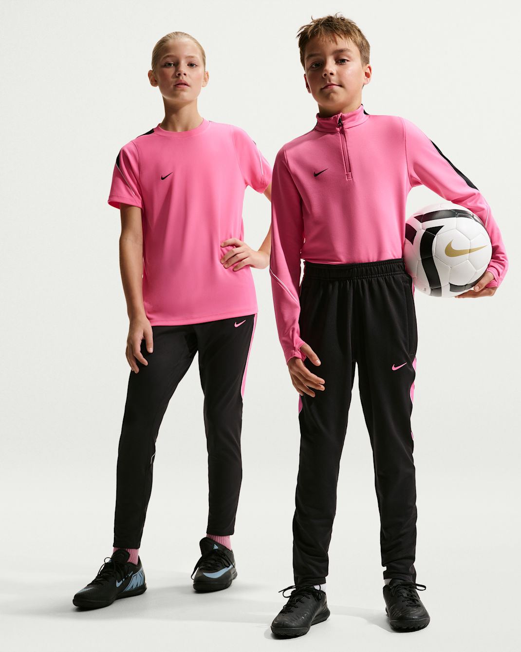 Nike Strike Big Kids' Dri-FIT Football Pants - Black/Pinksicle/Pinksicle/Pinksicle