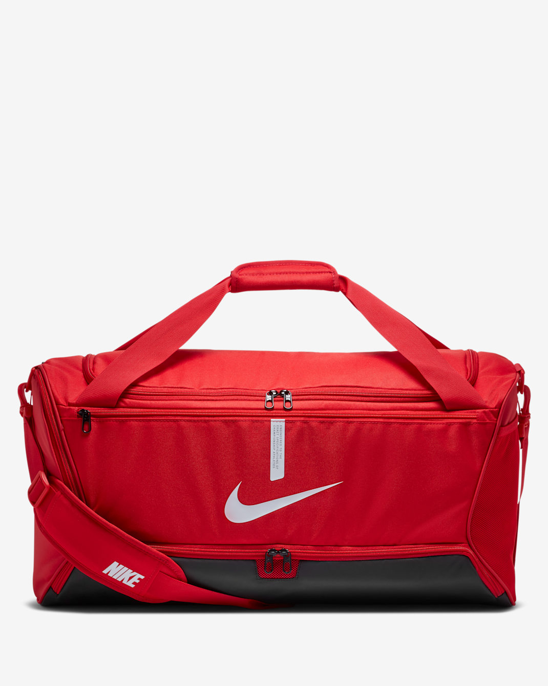 Maleta de entrenamiento de fútbol (mediana, 60 L) Nike Academy Team - Rojo universitario/Negro/Blanco